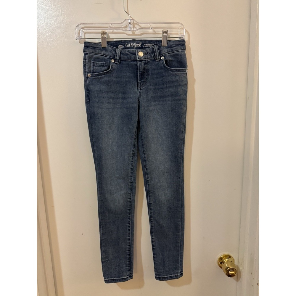 Cat & Jack Girls Skinny Blue Denim‎ Jeans Ultimate Stretch Size 12 Regular